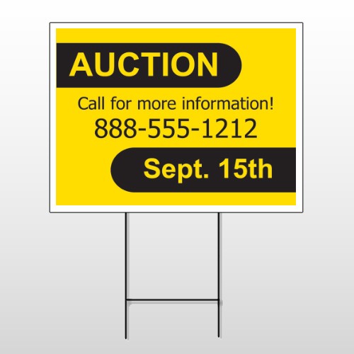 Auction 52 Wire Frame Sign