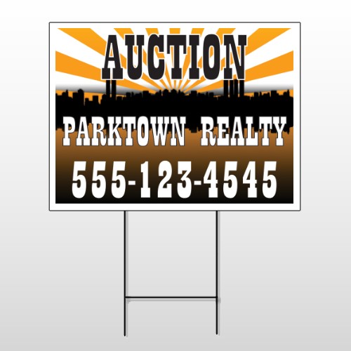 Auction Parktown 647 Wire Frame Sign