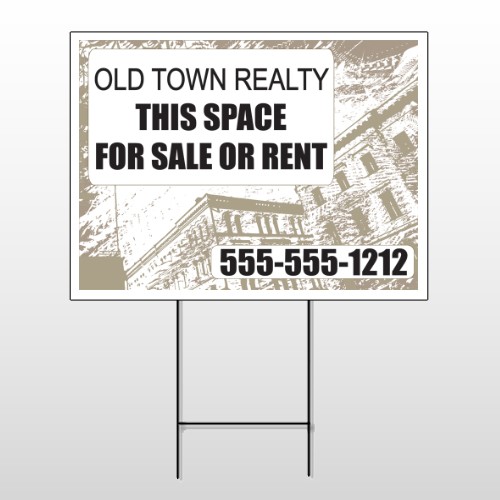 Biege Buildings 657 Wire Frame Sign