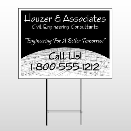 Black Planning 218 Wire Frame Sign
