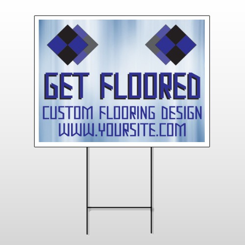 Blue Checker 249 Wire Frame Sign
