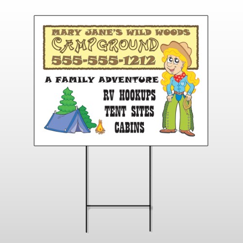 Campground 144 Wire Frame Sign