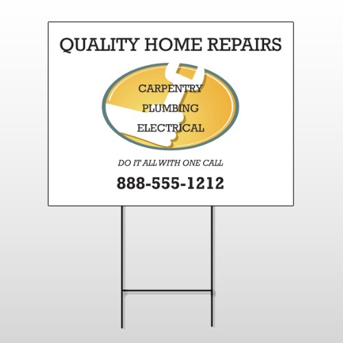 Construction 241 Wire Frame Sign