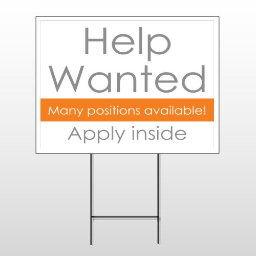 Help Wanted 81 Wire Frame Sign