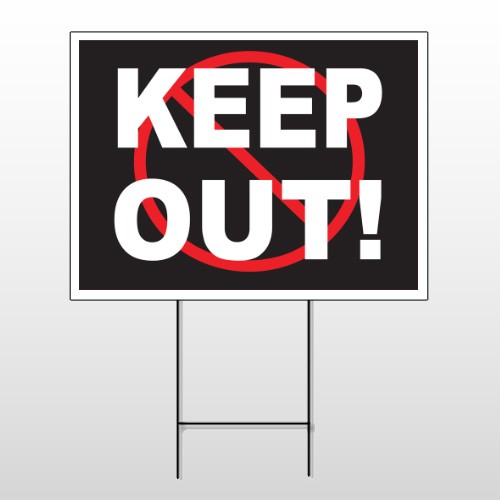 Keep Out 94 Wire Frame Sign