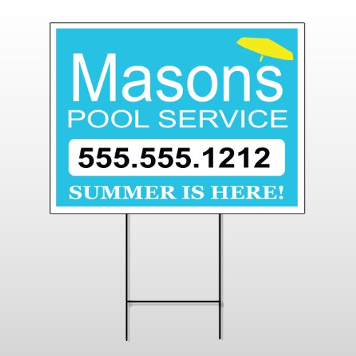 Pool Service 85 Wire Frame Sign