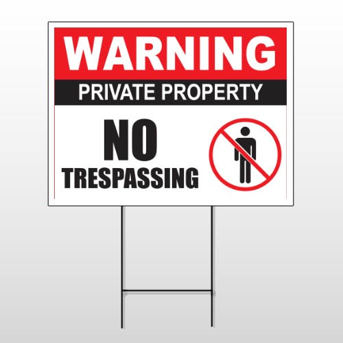 Private Property 95 Wire Frame Sign