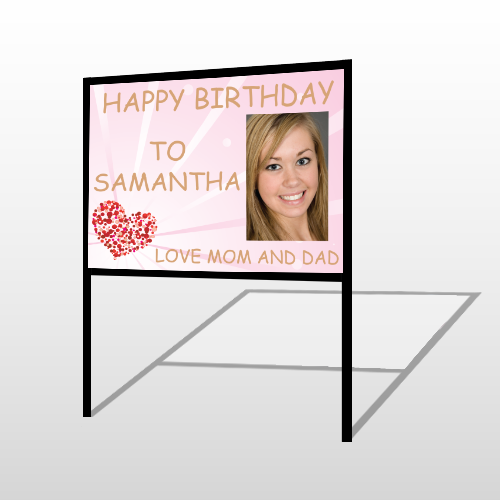 Happy B-Day Marley 10 H- Frame Sign