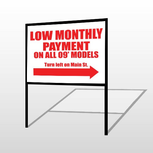 Low Monthly 116 H-Frame Sign