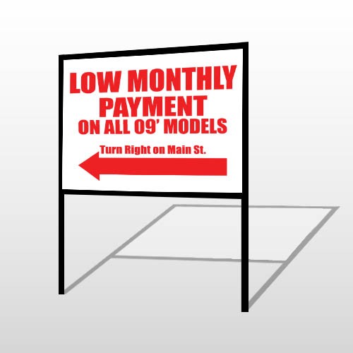 Low Monthly Left 117 H-Frame Sign