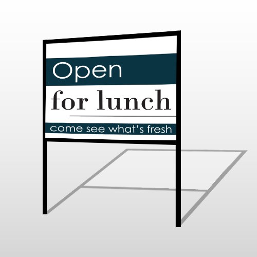 Open For Lunch 83 H-Frame Sign