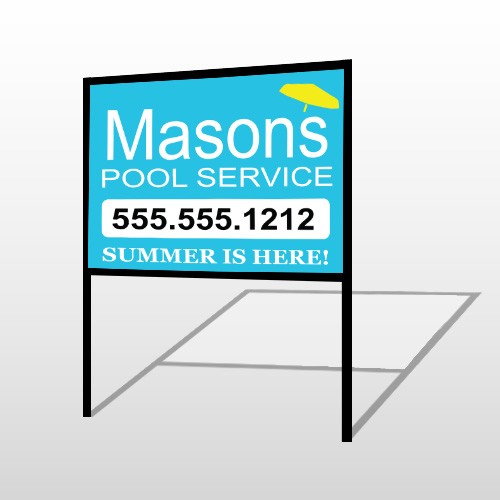 Pool Service 85 H-Frame Sign
