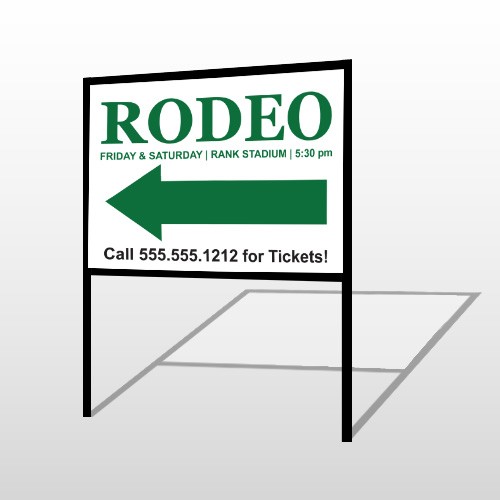 Rodeo 77 H-Frame Sign