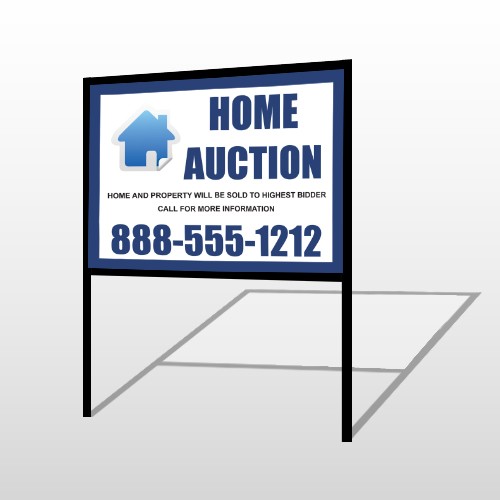 Blue House Auction 253 H-Frame Sign
