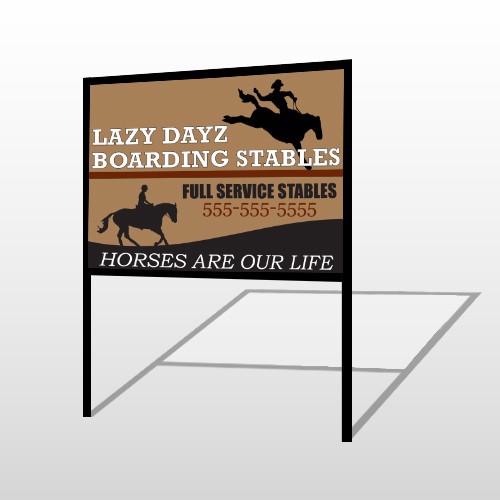 Boarding Stable 304 H Frame Sign