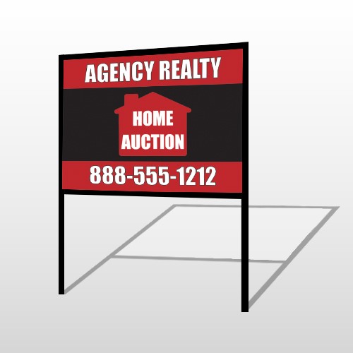 Red House Auction 252 H-Frame Sign