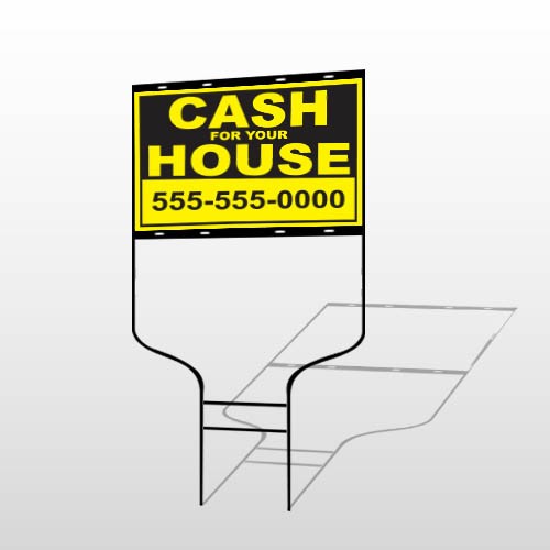 Cash For House 121 Round Rod Sign