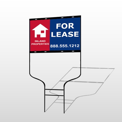 For Lease 2 Round Rod Sign