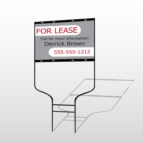 For Lease 40 Round Rod Sign