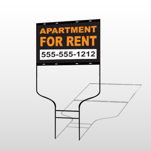 For Rent 45 Round Rod Sign