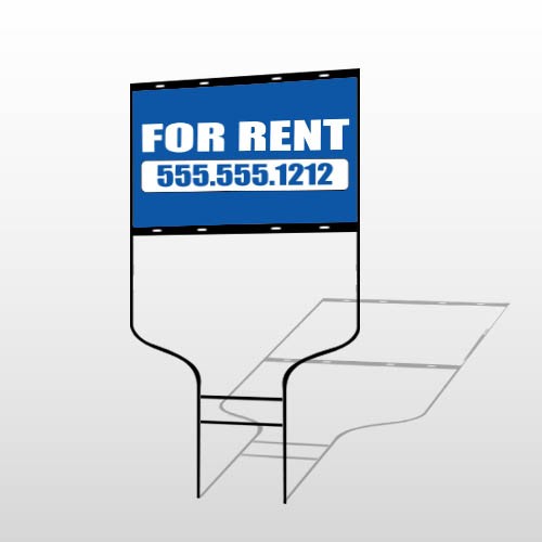 For Rent 87 Round Rod Sign