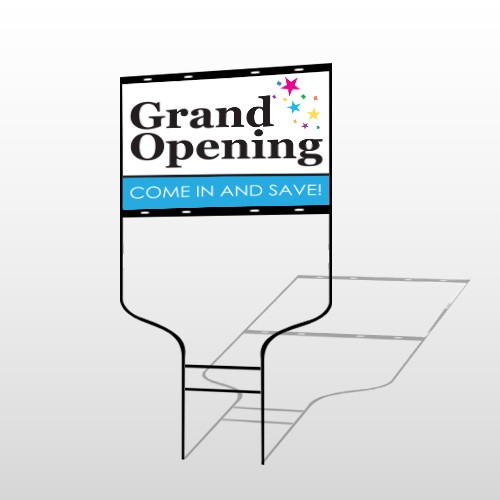 Grand Opening 89 Round Rod Sign