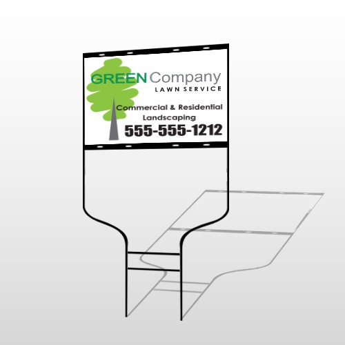Lawn Service 98 Round Rod Sign
