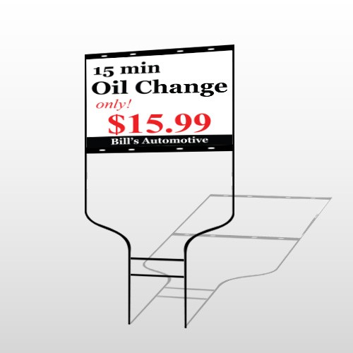 Oil Change 82 Round Rod Sign