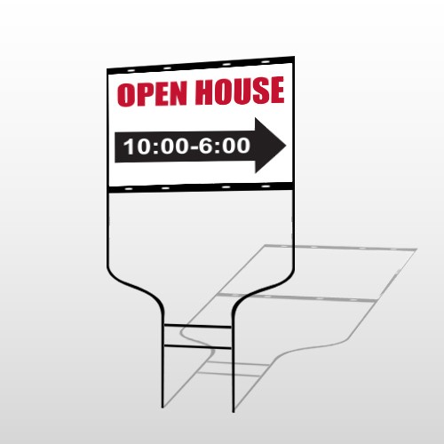 Open House 17 Round Rod Sign