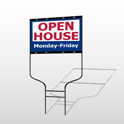Open House 22 Round Rod Sign