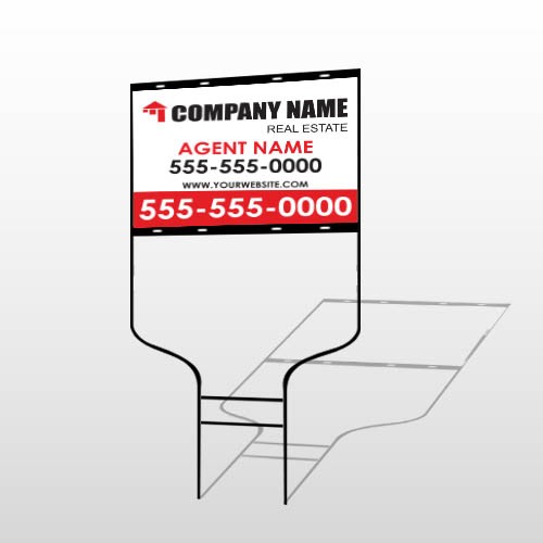 Real Estate 105 Round Rod Sign