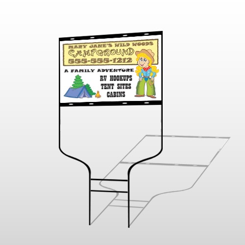 Campground 144 Round Rod Sign