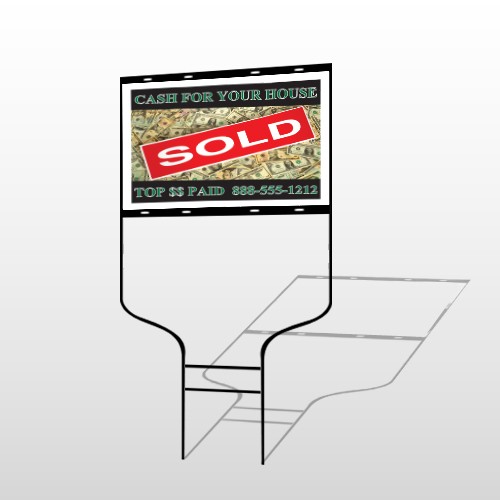 Cash Sold 250 Round Rod Sign