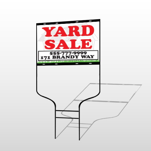 House In Grass 548 Round Rod Sign