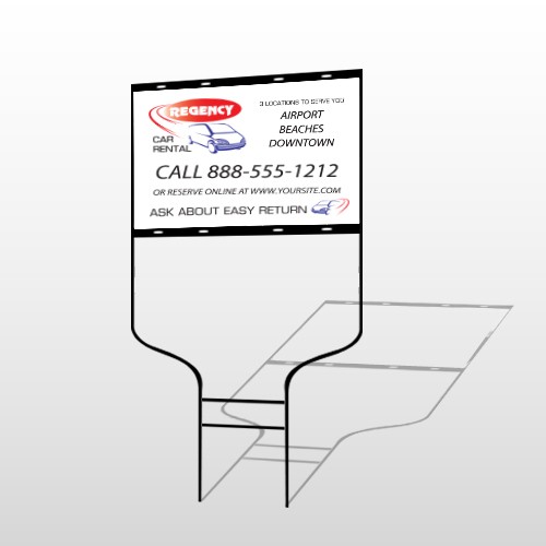 Rental Car 39 Round Rod Sign