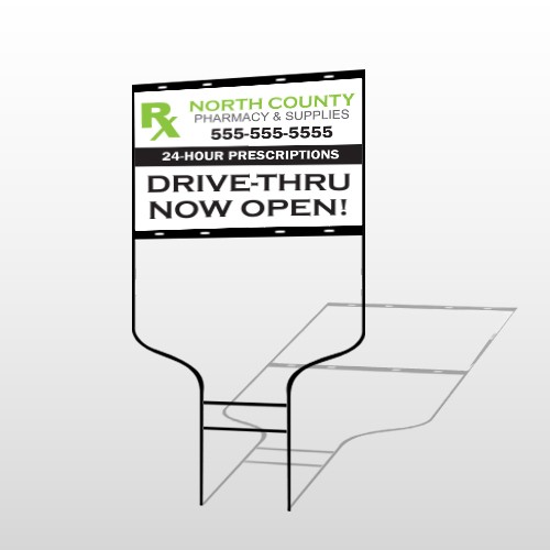 RX North County 105 Round Rod Sign