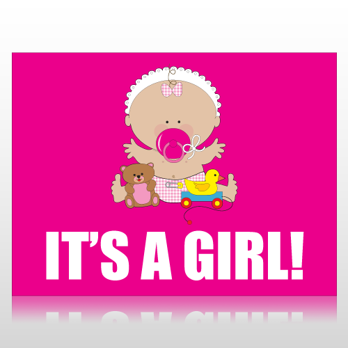 It's A Girl Sign Panel