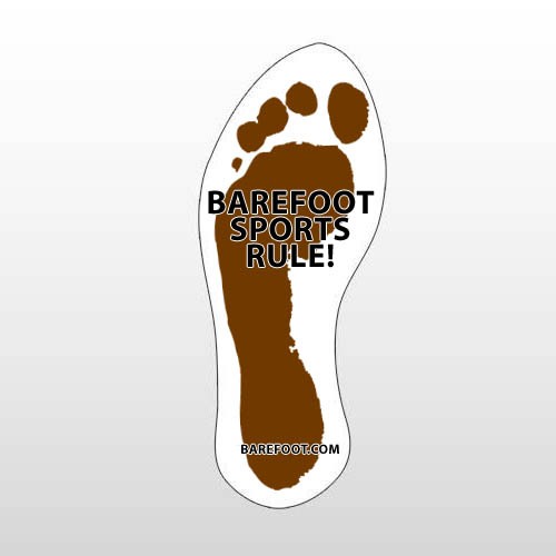 Floor Decal 4"W x 10"H  Shoe
