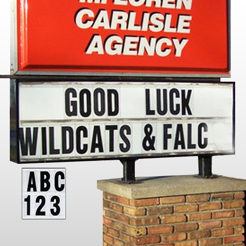 Rigid Marquee Letter Set of 300 - 8" Block Letter, 9" Background