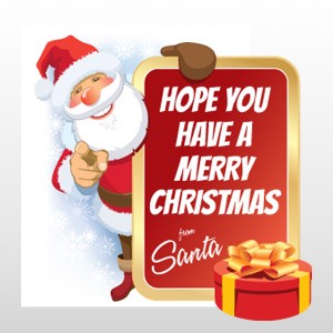 Merry Christmas From Santa 24"H x 24"W