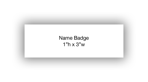 Name Badge Plastic