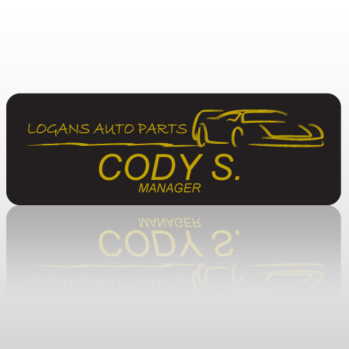 Auto 1 Engraved Name Badge