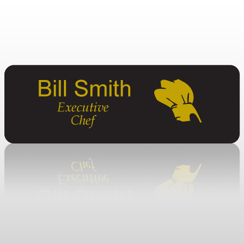 Chef 36 Engraved Name Badge 