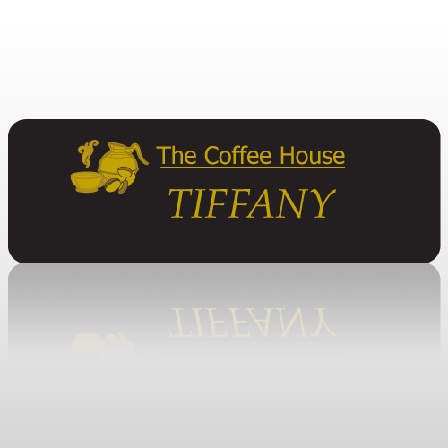 Coffee 37 Engraved Name Badge 