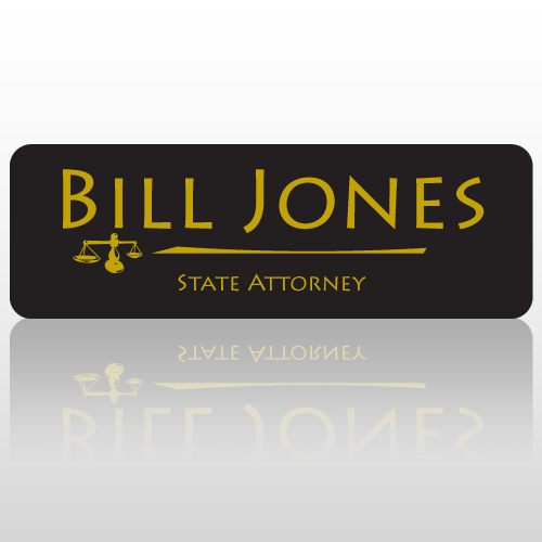 Law 10 Engraved Name Badge 