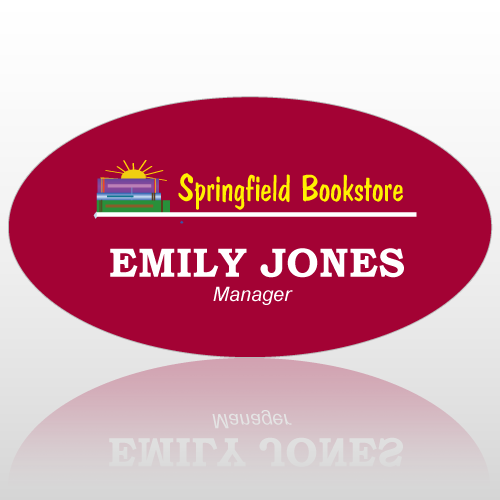 Book 53 Oval Name Badge