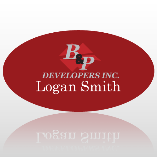 Develop 10 Oval Name Badge