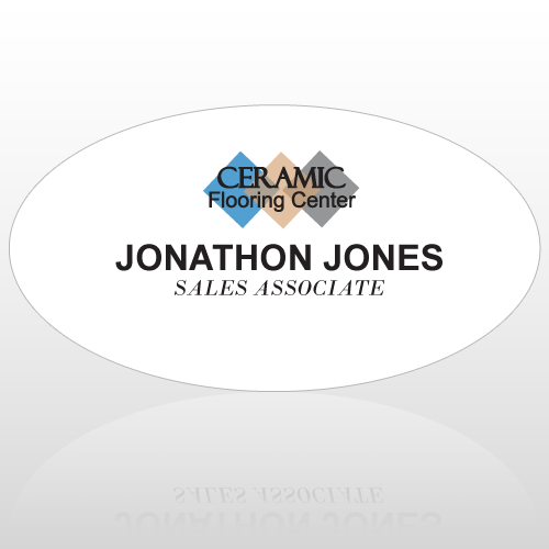 Tile 66 Oval Name Badge