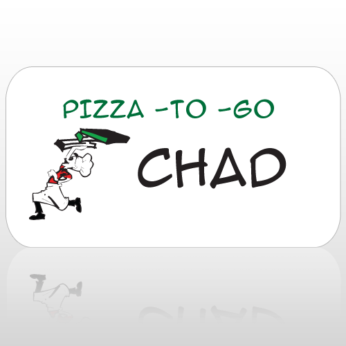 Pizza 50 Name Badge