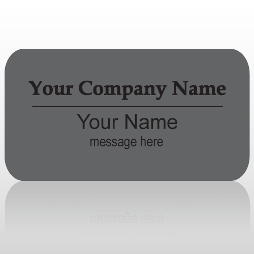 Gray 2 Name Badge